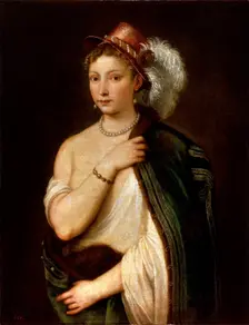 Portrait of a Young Woman c1536. Artist: Titian