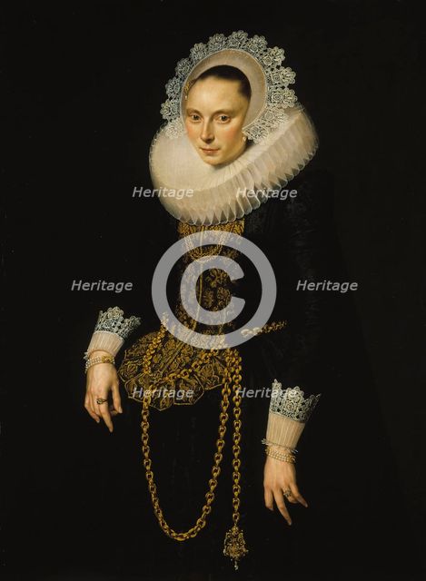 Portrait of a Young Woman, c1610s. Creator: Cornelis Pietersz. van der Voort.