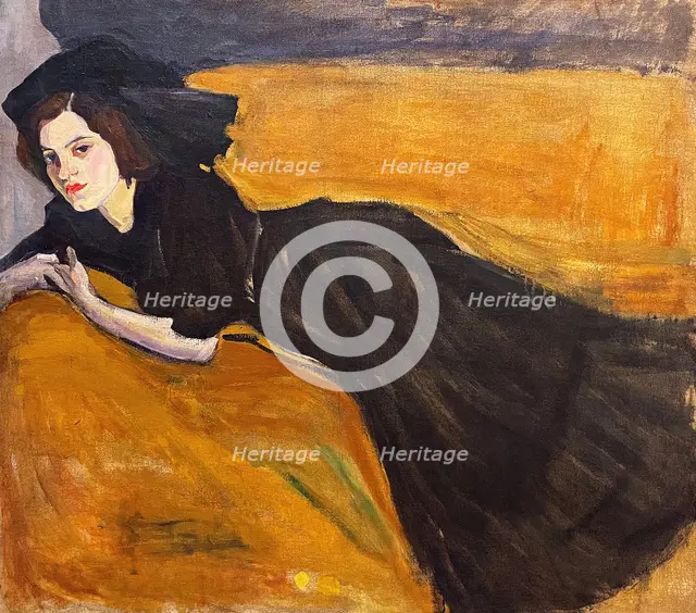 Portrait of a Young Woman, c1907. Creator: Rozanova, Olga Vladimirovna (1886-1918).