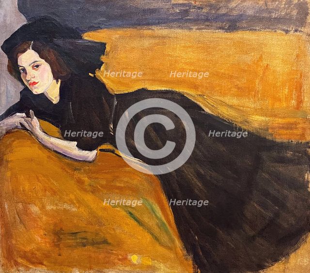 Portrait of a Young Woman, c1907. Creator: Rozanova, Olga Vladimirovna (1886-1918).