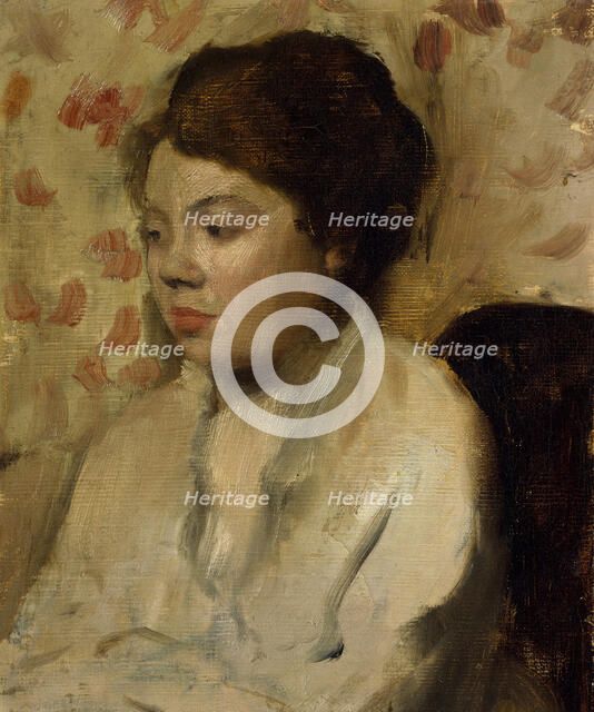 Portrait of a Young Woman, ca. 1885. Creator: Edgar Degas.