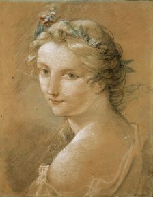 Portrait of a Young Woman. Creator: Natoire, Charles Joseph (1700-1777)