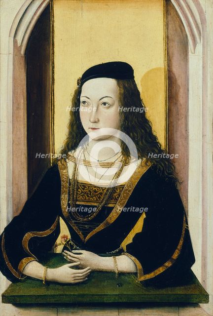 Portrait of a young Woman holding a Flower, late 15th century. Artist: Mair von Landshut.