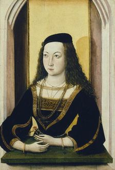 Portrait of a young Woman holding a Flower, late 15th century. Artist: Mair von Landshut