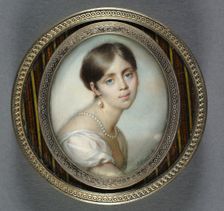 Portrait of a Young Woman in White, 1805. Creator: Jean-Urbain Guérin (French, 1760-1836)
