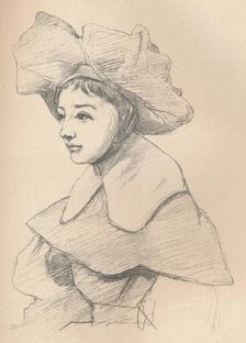 Portrait of a Young Woman in a Large Hat, My Hagar c1830. Artist: Jean-Baptiste-Camille Corot