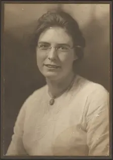 Portrait of a Young Woman in Glasses, 1907-1943. Creator: Louis Fleckenstein