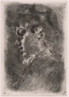 Portrait of a Young Woman in Profile, c. 1884. Creator: Luigi Conconi