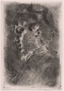 Portrait of a Young Woman in Profile, c. 1884. Creator: Luigi Conconi