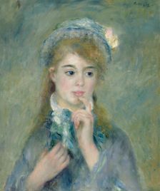 Portrait Of A Young Woman (L'Ingenue), c1874. Creator: Pierre-Auguste Renoir