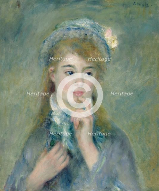 Portrait Of A Young Woman (L'Ingenue), c1874. Creator: Pierre-Auguste Renoir.