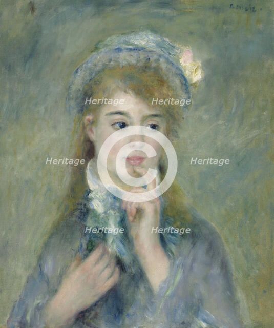 Portrait Of A Young Woman (L'Ingenue), c1874. Creator: Pierre-Auguste Renoir.