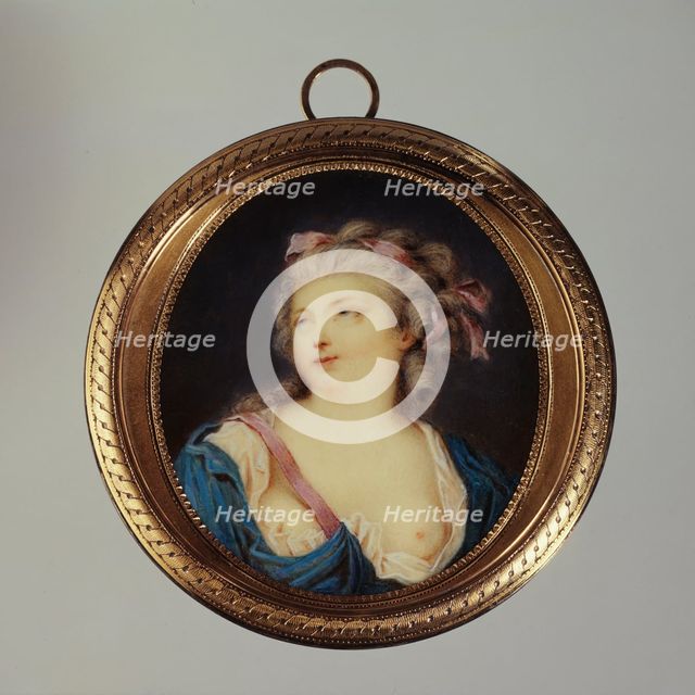 Portrait of a young woman looking up at the sky, c1800. Creator: Ecole Francaise.