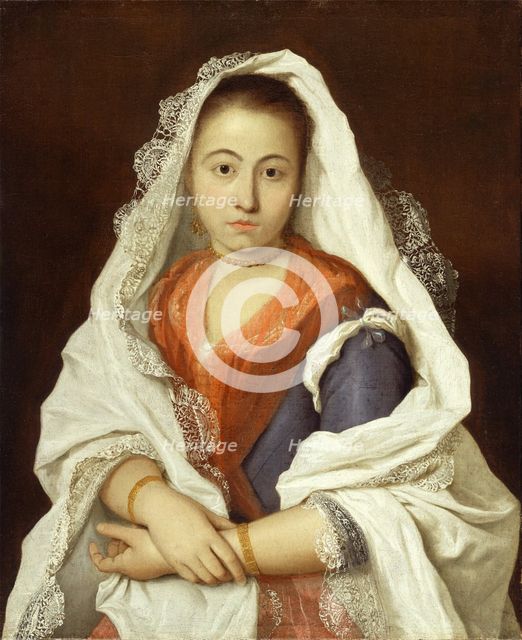 Portrait of a Young Woman, possibly 1740s. Creator: Unknown.