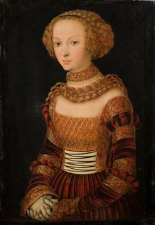 Portrait of a young woman. (Princess Emilie of Saxony?), ca 1537