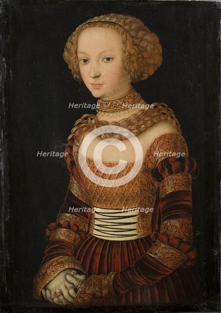 Portrait of a Young Woman. Princess Emily of Saxony?, 1492-1537. Creator: Lucas Cranach the Elder.