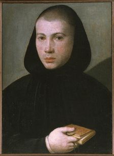 Portrait of a young Benedictine monk, First Half of 16th cen.. Creator: Caroto, Giovan Francesco (c. 1480-1555)