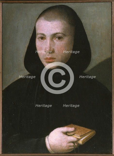 Portrait of a young Benedictine monk, First Half of 16th cen.. Creator: Caroto, Giovan Francesco (c. 1480-1555).