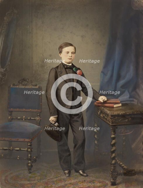 Portrait of a Young Boy, about 1860-1869. Creator: Alexandre Ken.