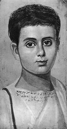 Portrait of a young boy, Al-Fayyum, Egypt, 2nd century (1936)