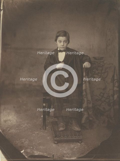 Portrait of a Young Boy, c. 1848. Creator: Louis-Adolphe Humbert de Molard (French, 1800-1874).
