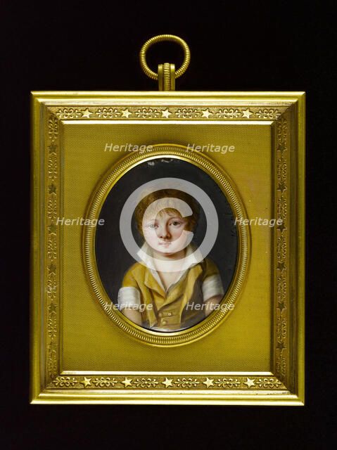 Portrait of a young boy dressed in yellow, 1804. Creator: Louise Weyler-Kugler.