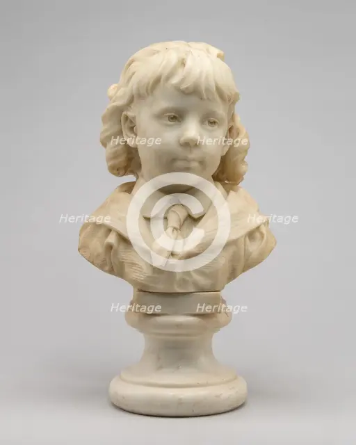 Portrait of a Young Boy (Henry Ebenezer Bingham?), 1871/1879. Creator: Jules Dalou.