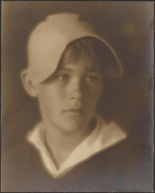 Portrait of a Young Boy in Cap, 1907-1943. Creator: Louis Fleckenstein