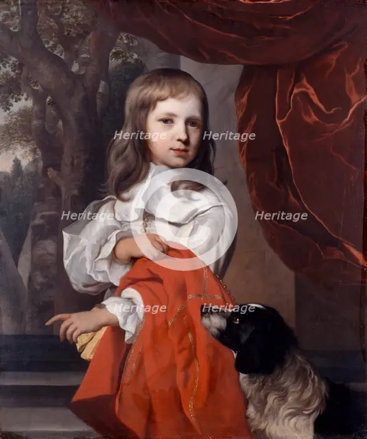 'Portrait of a Young Boy with a Dog,' 1658.  Artist: Jacob van Loo