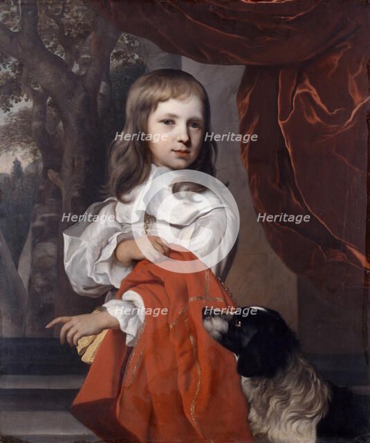 'Portrait of a Young Boy with a Dog,' 1658.  Artist: Jacob van Loo