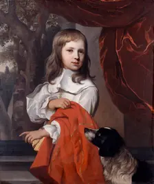 Portrait of a Young Boy with a Dog, 1658. Artist: Jacob van Loo