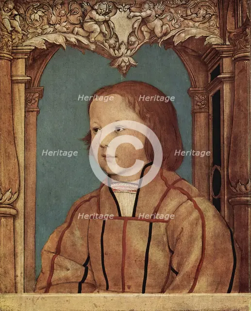 Portrait of a young boy with blond hair, 1516. Creator: Ambrosius Holbein.