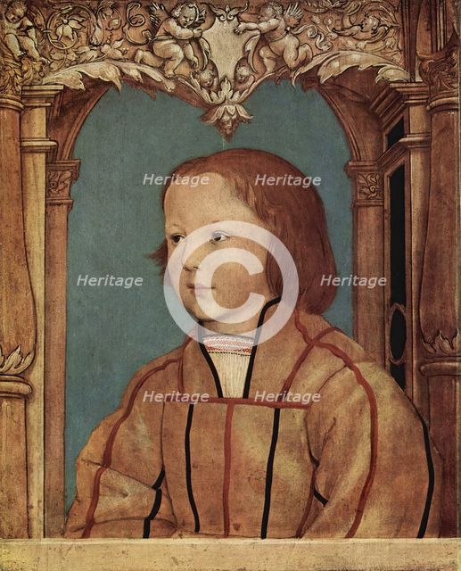 Portrait of a young boy with blond hair, 1516. Creator: Ambrosius Holbein.
