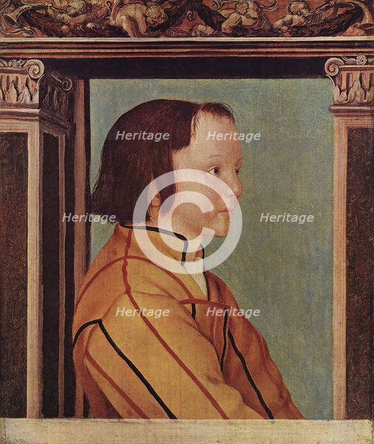 Portrait of a young boy with brown hair, 1516. Creator: Ambrosius Holbein.