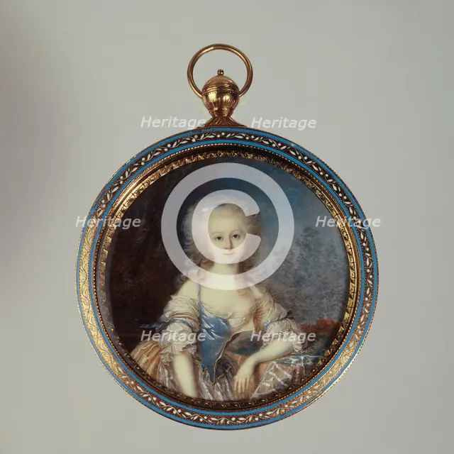 Portrait of a young blonde woman, c1780. Creators: Nicolas Halle, Antoine Vestier.