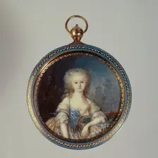 Portrait of a young blonde woman, c1780. Creators: Nicolas Halle, Antoine Vestier