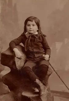 Portrait of a young child, about 1890. Creator: Henry Frey