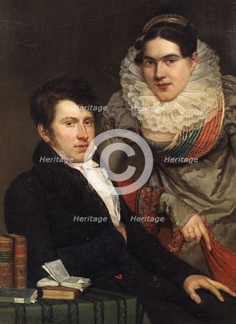 Portrait of a young couple, First quarter of 19th cen. Creator: Francois-Joseph Navez.