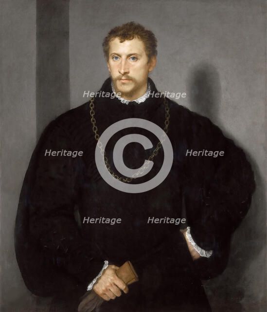 Portrait of a Young Englishman (Portrait of a Young Man with Grey Eyes) , 1540-1545. Creator: Titian (1488-1576).