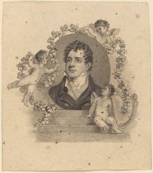 Portrait of a Young Gentleman Surrounded by Cupids; Lord Byron?, 19th century. Creator: Unknown