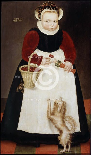 Portrait of a young girl', 1584. Creator: Bock, Hans, the Elder (ca. 1550-1623).