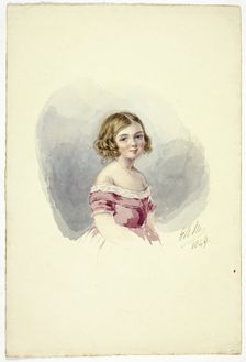 Portrait of a Young Girl, 1849. Creator: Elizabeth Murray