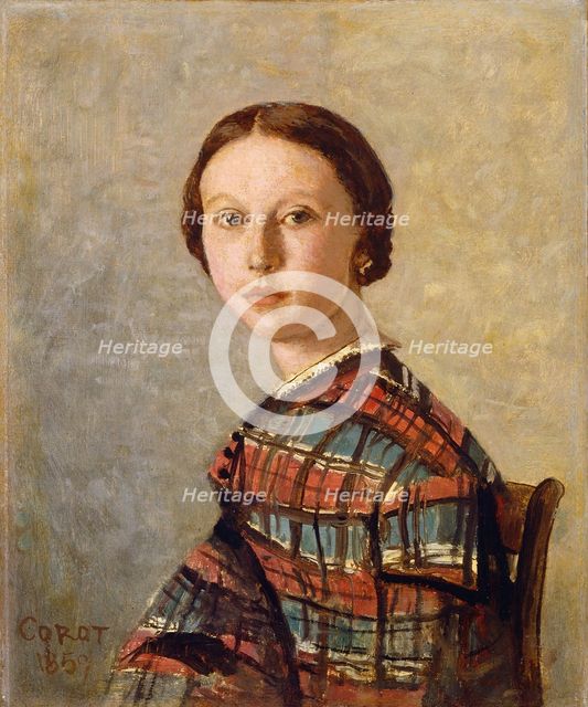 Portrait of a Young Girl, 1850 or 1859. Creator: Jean-Baptiste-Camille Corot.