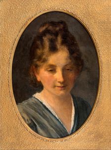 Portrait of a young girl, Miss Karen Poulsen, n.d., c1900. Creator: Frans Schwartz