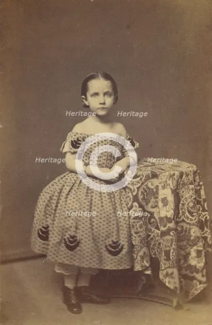 Portrait of a young girl, about 1870. Creator: Unknown.
