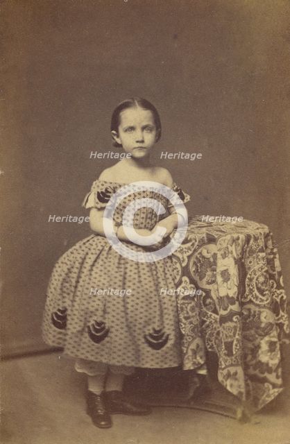 Portrait of a young girl, about 1870. Creator: Unknown.