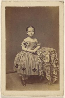 Portrait of a young girl, about 1870. Creator: Unknown