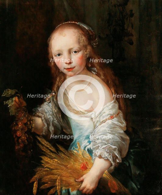 Portrait of a young girl as Ceres, c. 1670. Creator: Noordt, Jan van (1623/24-after 1676).