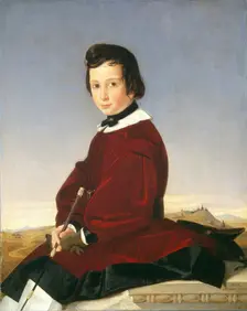 Portrait of a Young Horsewoman, 1839. Creator: Charles David