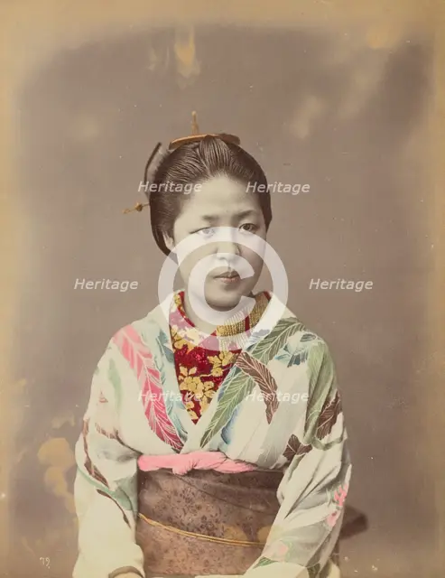 Portrait of a Young Lady, 1870s-1890s. Creator: Baron Raimund von Stillfried.